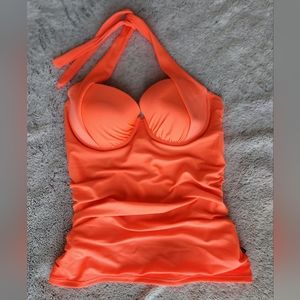 La Vie En Rose Neon Halter Tankini